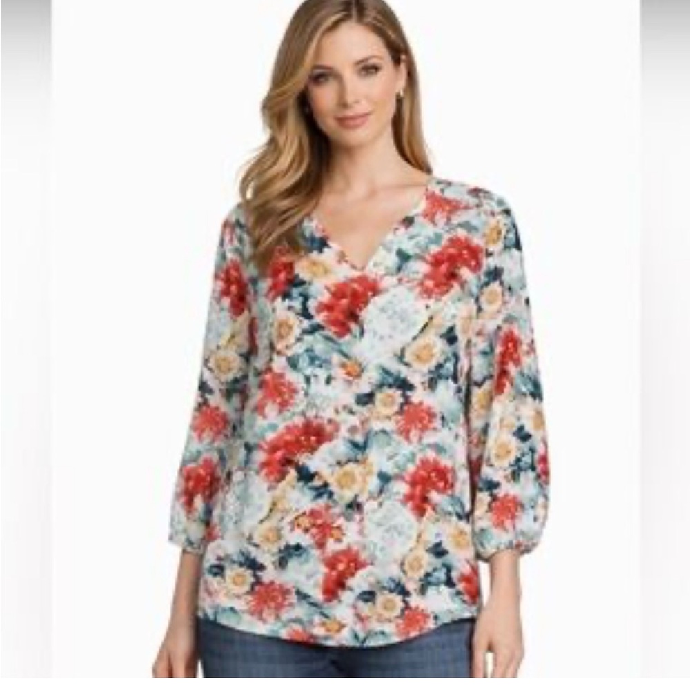 Mario Serrani Multicolor Floral Blouse